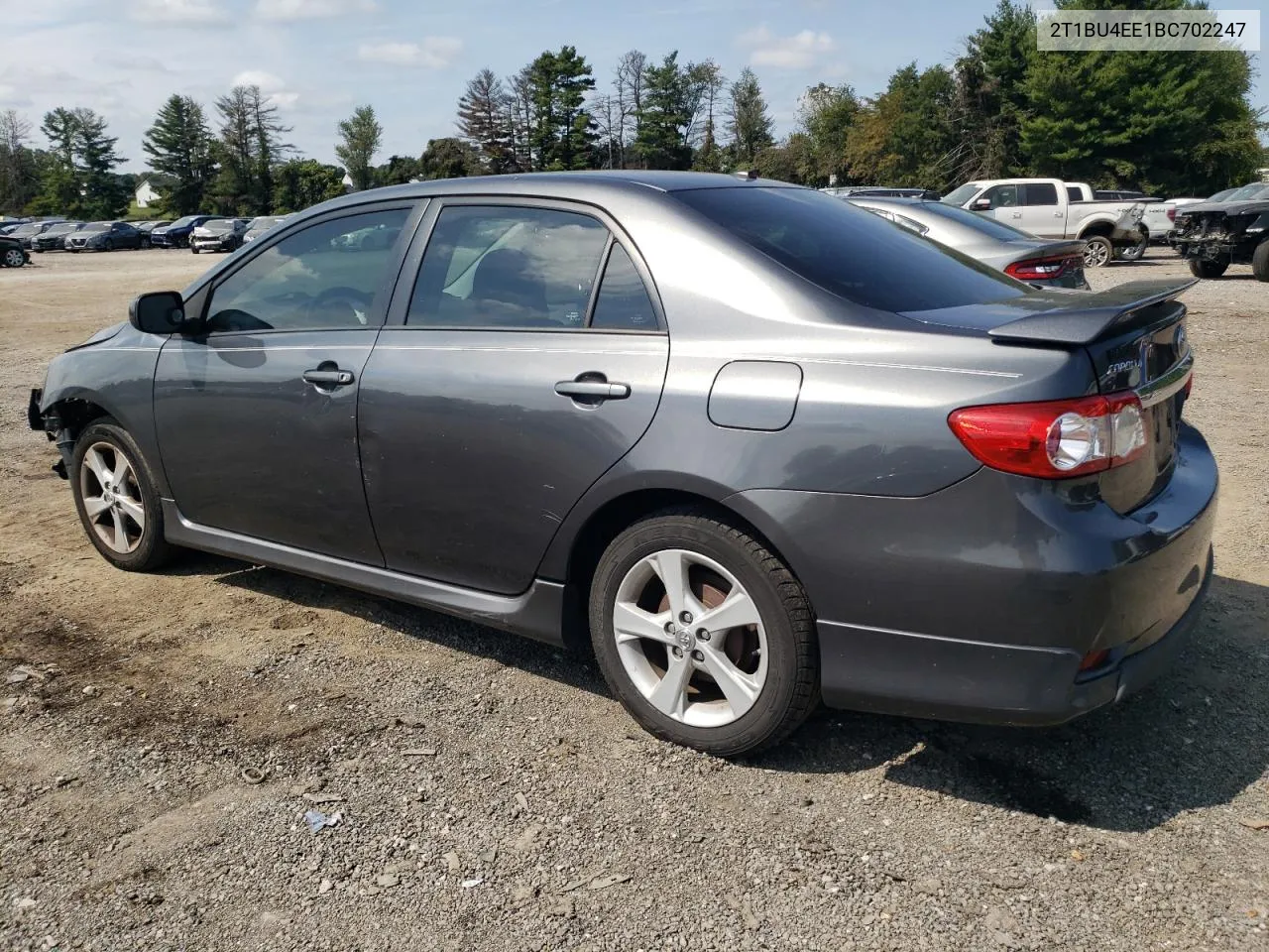 2011 Toyota Corolla Base VIN: 2T1BU4EE1BC702247 Lot: 71547394