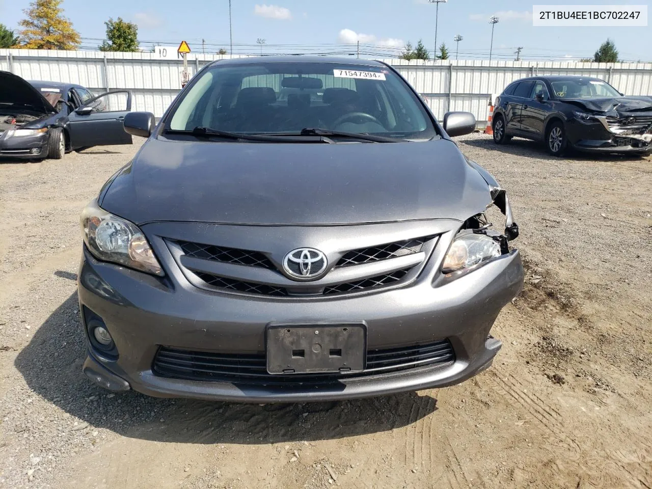 2011 Toyota Corolla Base VIN: 2T1BU4EE1BC702247 Lot: 71547394