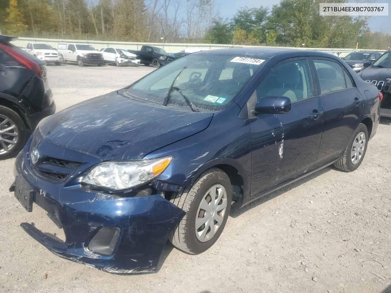 2011 Toyota Corolla Base VIN: 2T1BU4EEXBC703767 Lot: 71917754