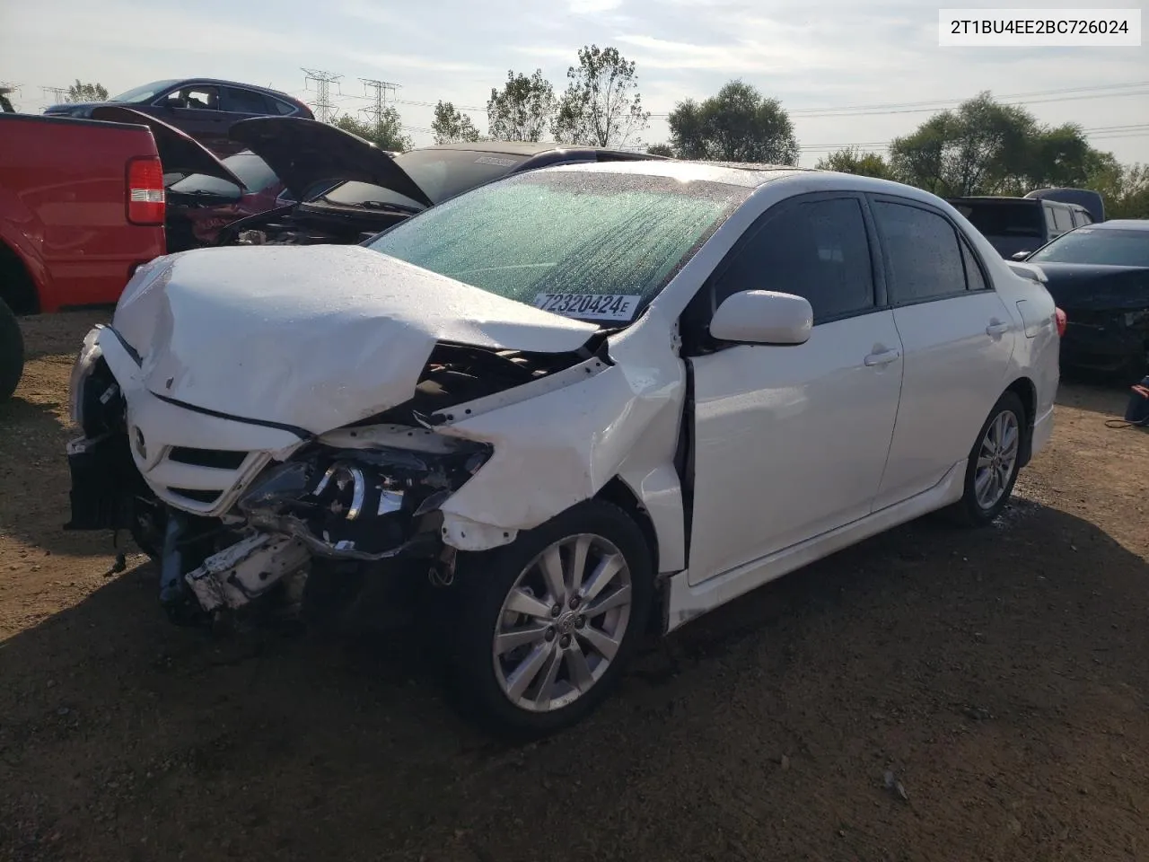 2011 Toyota Corolla Base VIN: 2T1BU4EE2BC726024 Lot: 72320424