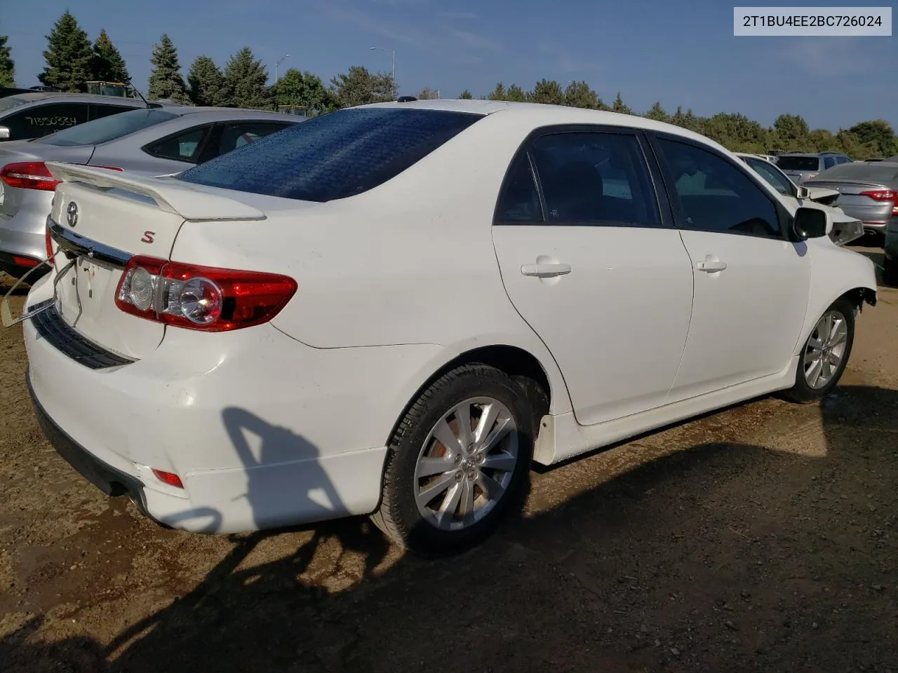 2011 Toyota Corolla Base VIN: 2T1BU4EE2BC726024 Lot: 72320424