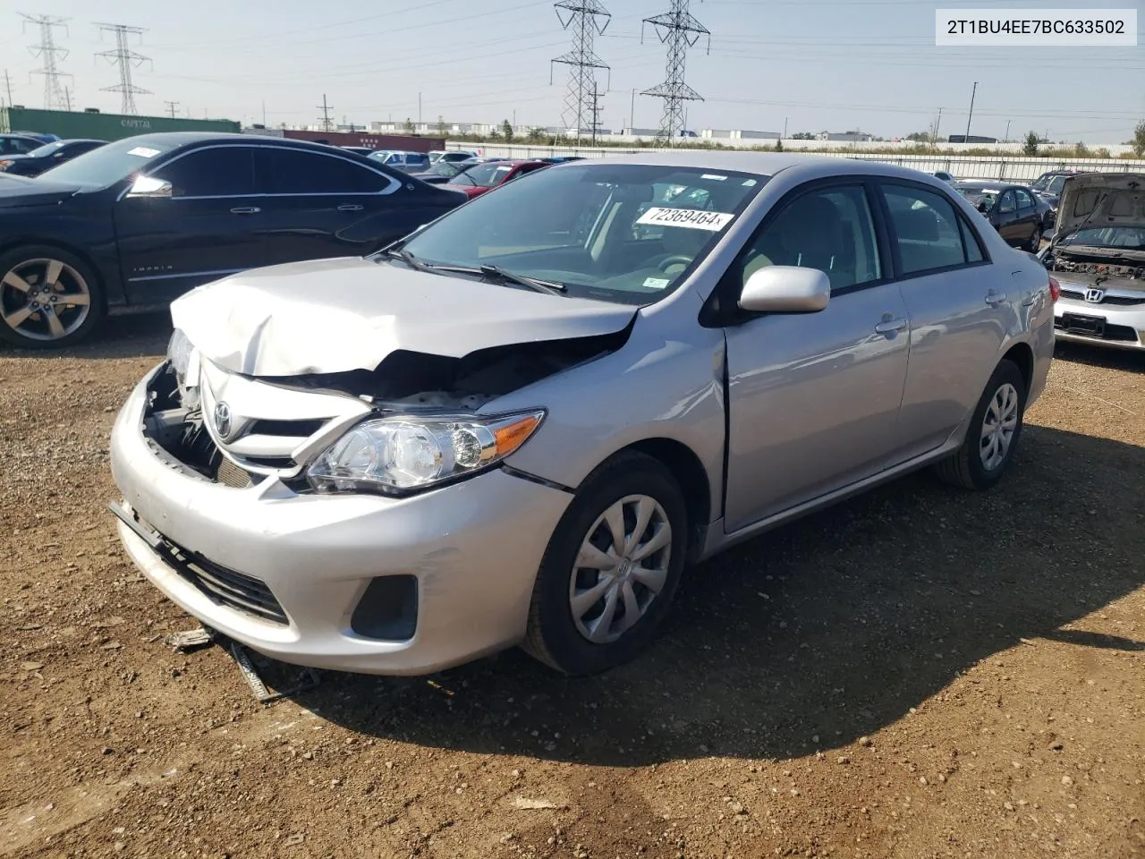 2011 Toyota Corolla Base VIN: 2T1BU4EE7BC633502 Lot: 72369464