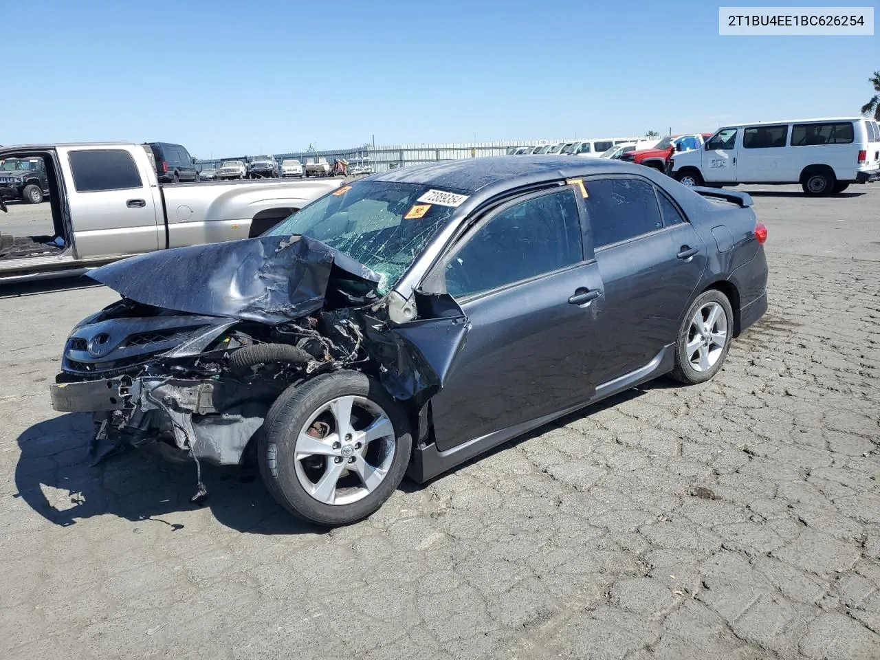 2011 Toyota Corolla Base VIN: 2T1BU4EE1BC626254 Lot: 72389354