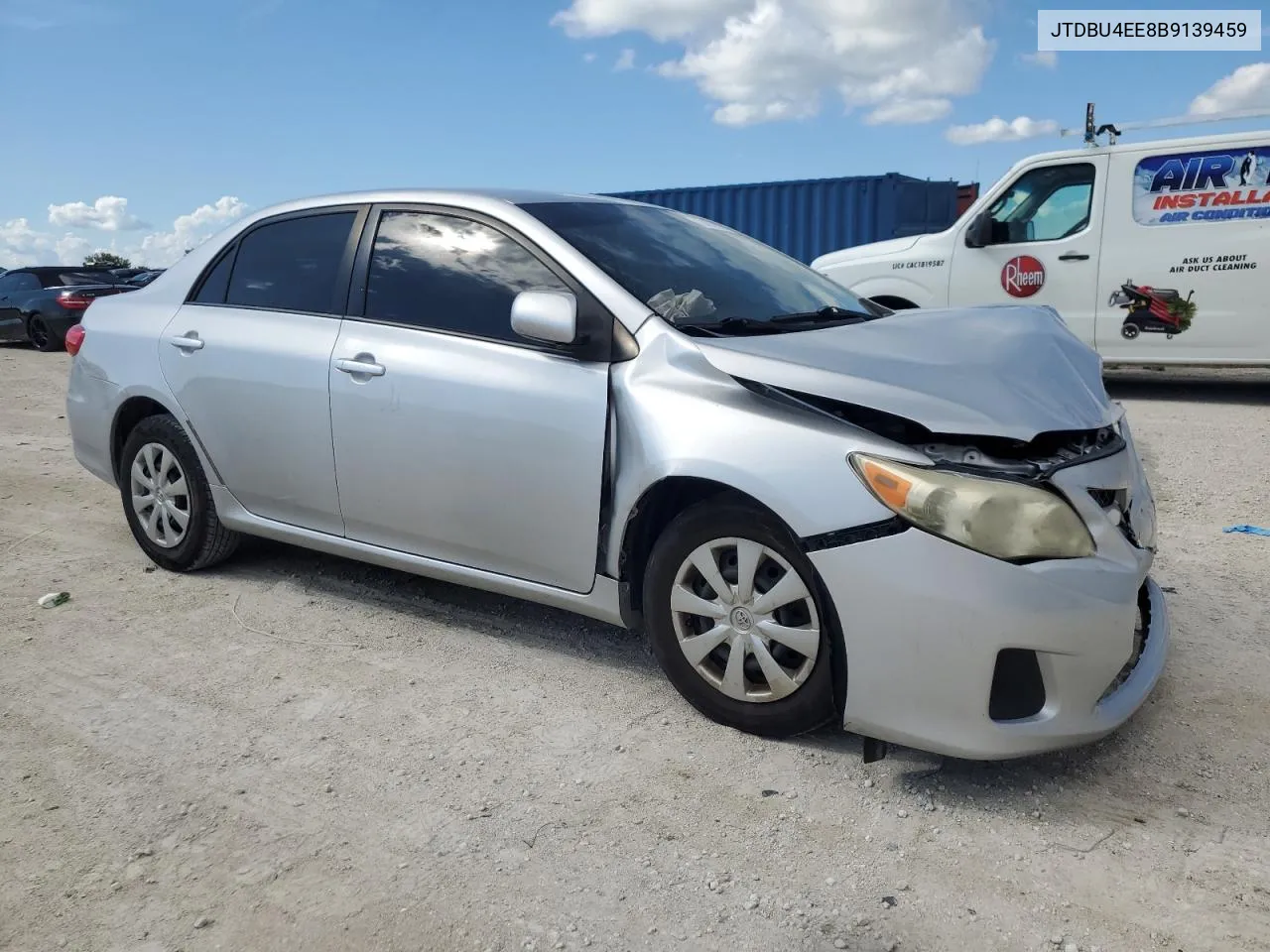 2011 Toyota Corolla Base VIN: JTDBU4EE8B9139459 Lot: 72432984