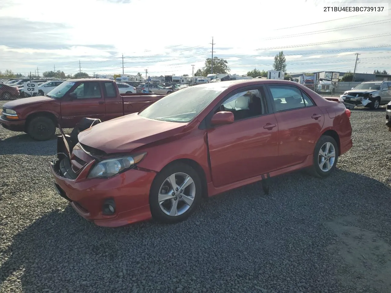 2011 Toyota Corolla Base VIN: 2T1BU4EE3BC739137 Lot: 72599634