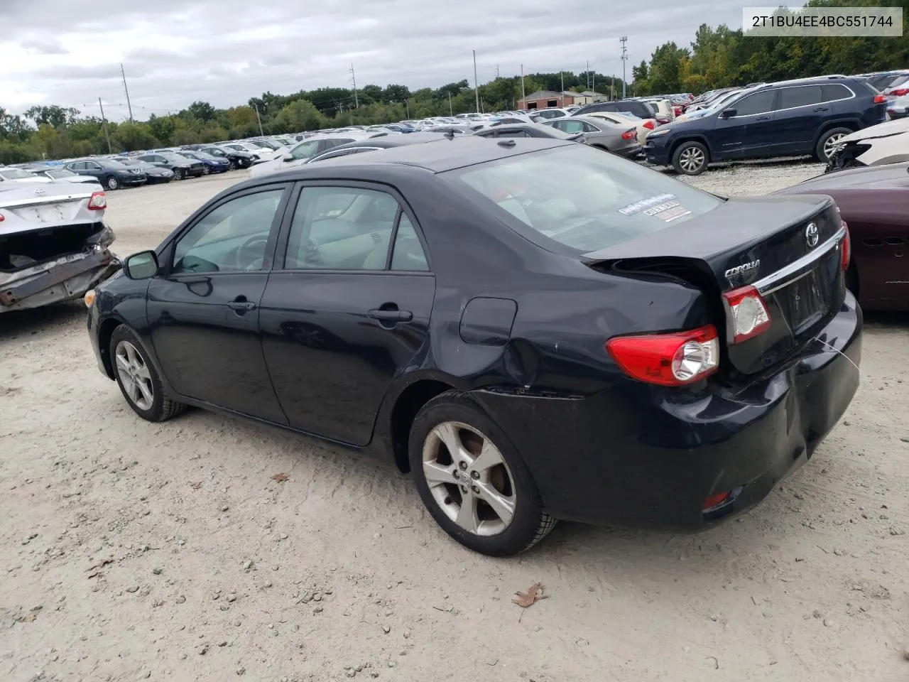 2011 Toyota Corolla Base VIN: 2T1BU4EE4BC551744 Lot: 72997574