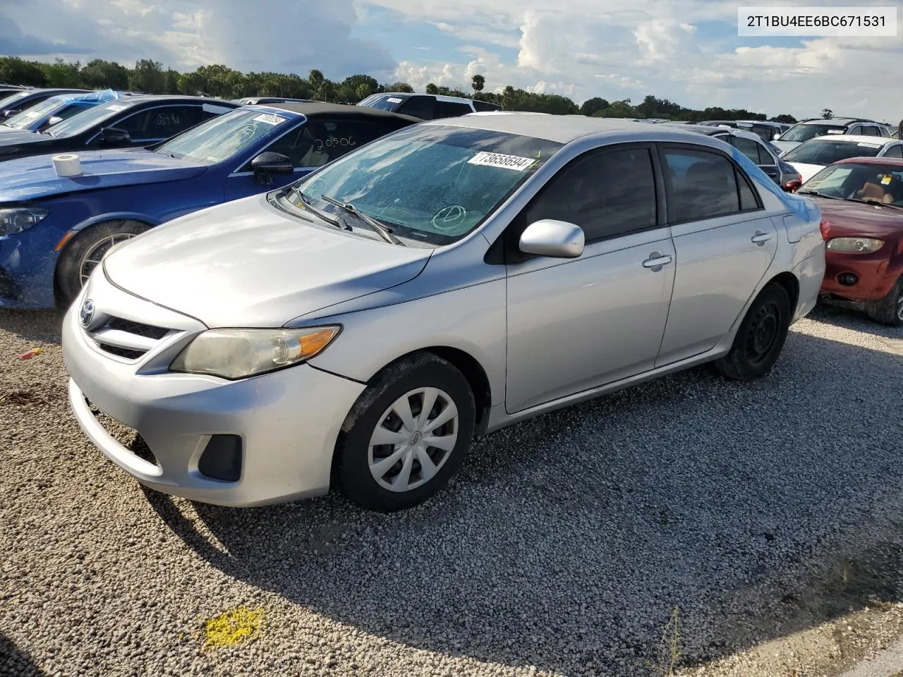 2011 Toyota Corolla Base VIN: 2T1BU4EE6BC671531 Lot: 73658694