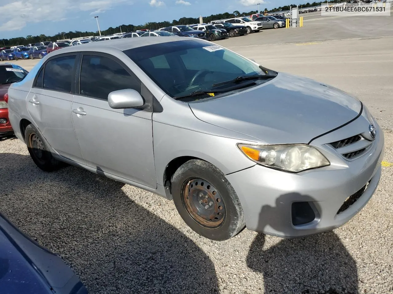 2011 Toyota Corolla Base VIN: 2T1BU4EE6BC671531 Lot: 73658694