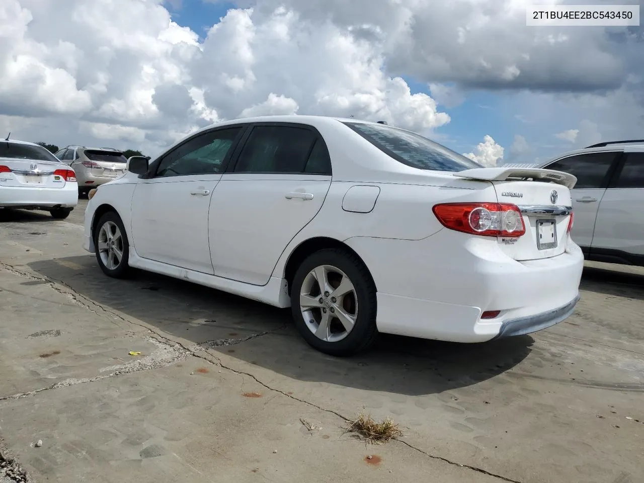 2011 Toyota Corolla Base VIN: 2T1BU4EE2BC543450 Lot: 73878924