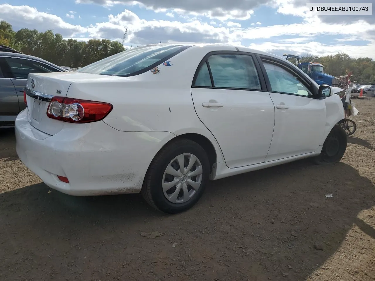 2011 Toyota Corolla Base VIN: JTDBU4EEXBJ100743 Lot: 73977934