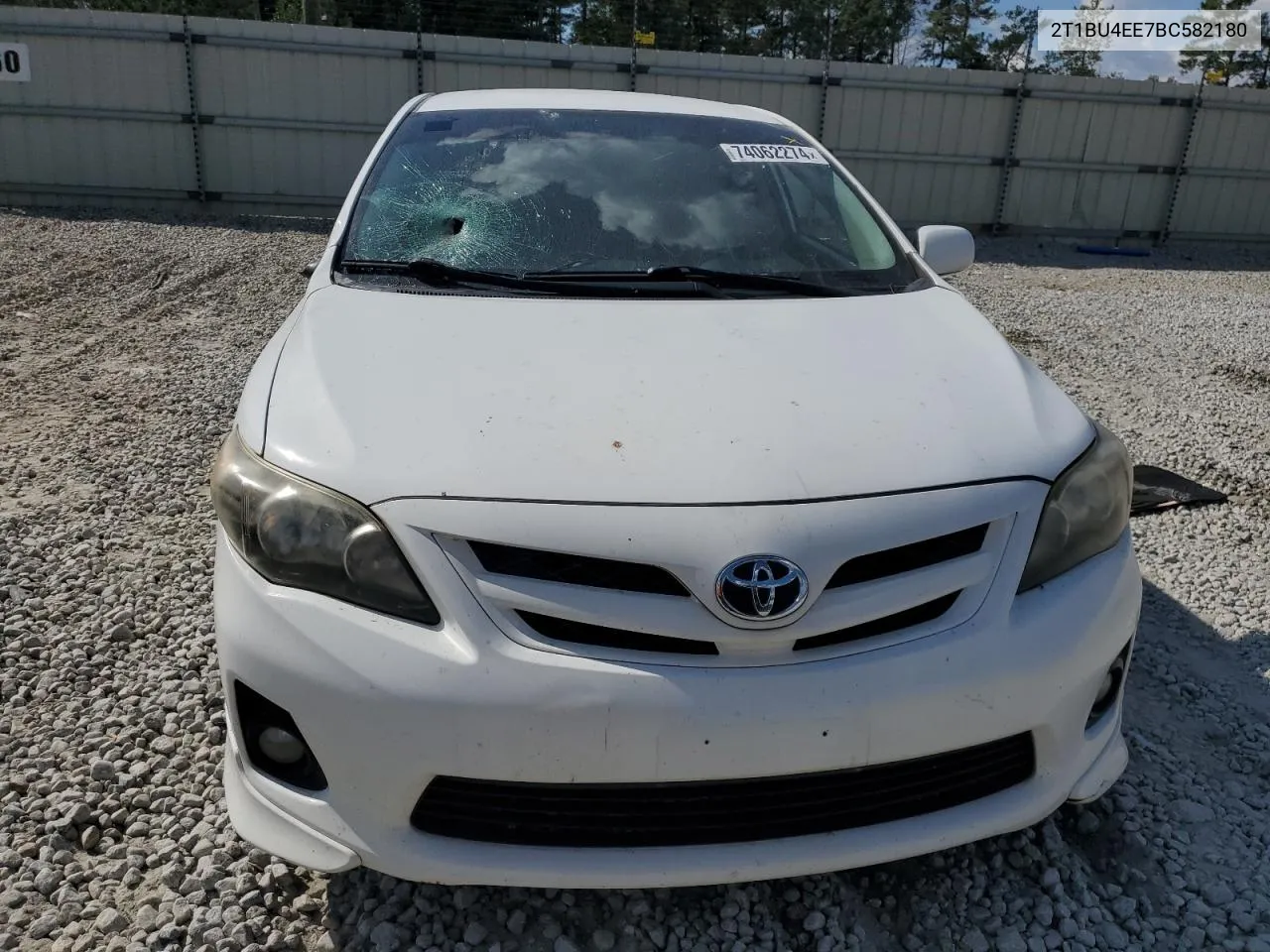 2011 Toyota Corolla Base VIN: 2T1BU4EE7BC582180 Lot: 74062274