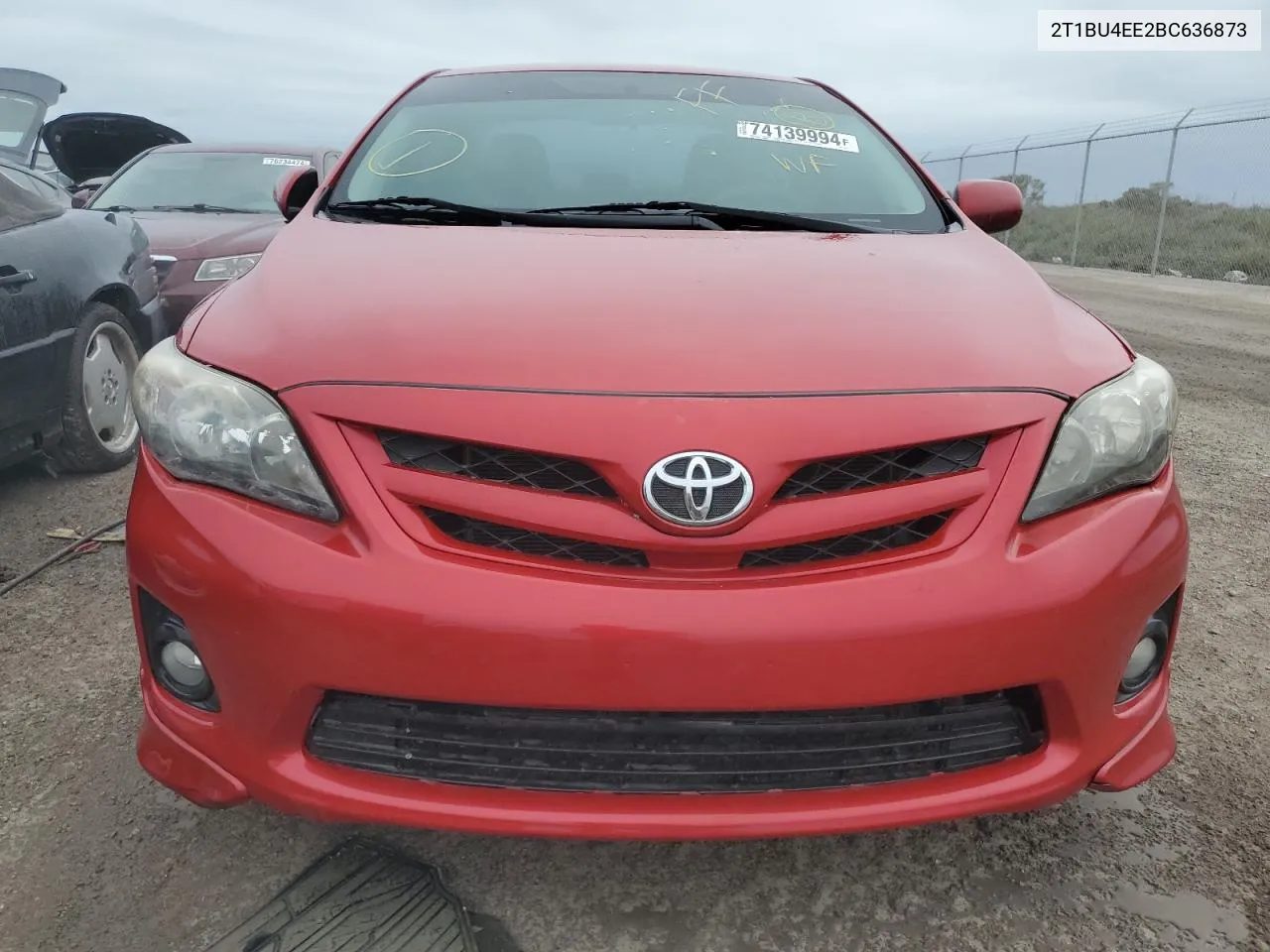 2011 Toyota Corolla Base VIN: 2T1BU4EE2BC636873 Lot: 74139994