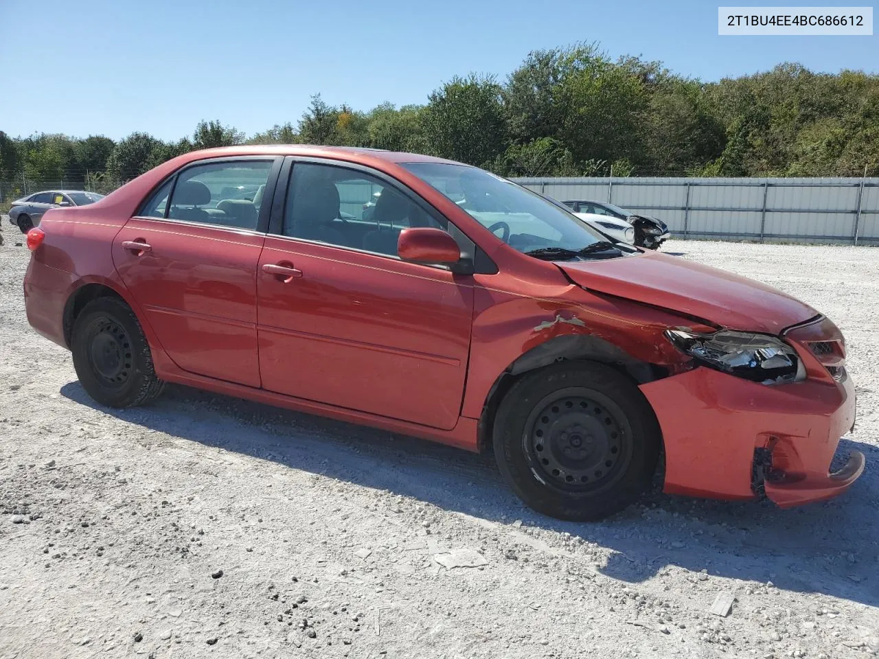 2011 Toyota Corolla Base VIN: 2T1BU4EE4BC686612 Lot: 74567974