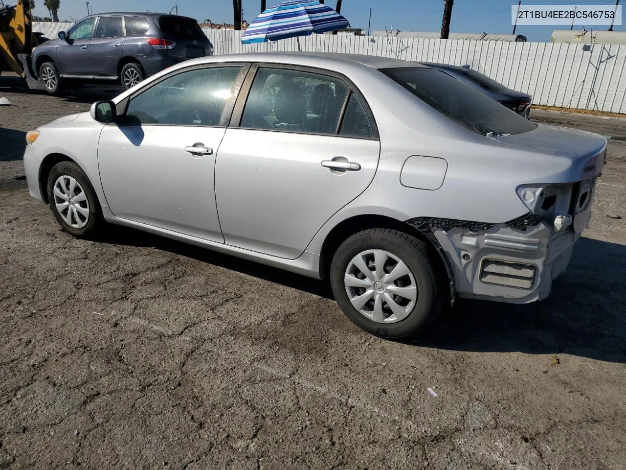 2011 Toyota Corolla Base VIN: 2T1BU4EE2BC546753 Lot: 74634314