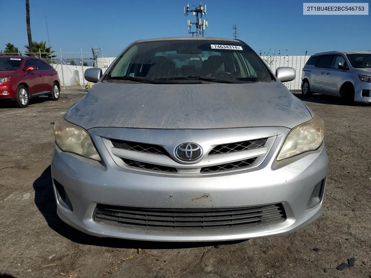 2011 Toyota Corolla Base VIN: 2T1BU4EE2BC546753 Lot: 74634314