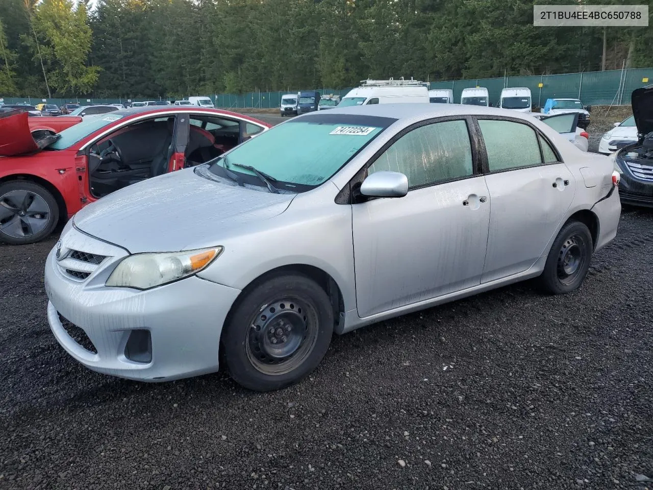 2011 Toyota Corolla Base VIN: 2T1BU4EE4BC650788 Lot: 74772254