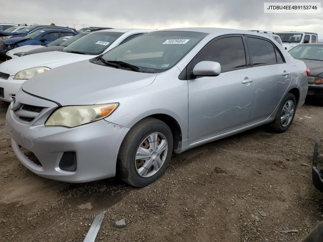 2011 Toyota Corolla Base VIN: JTDBU4EE4B9153746 Lot: 74929464