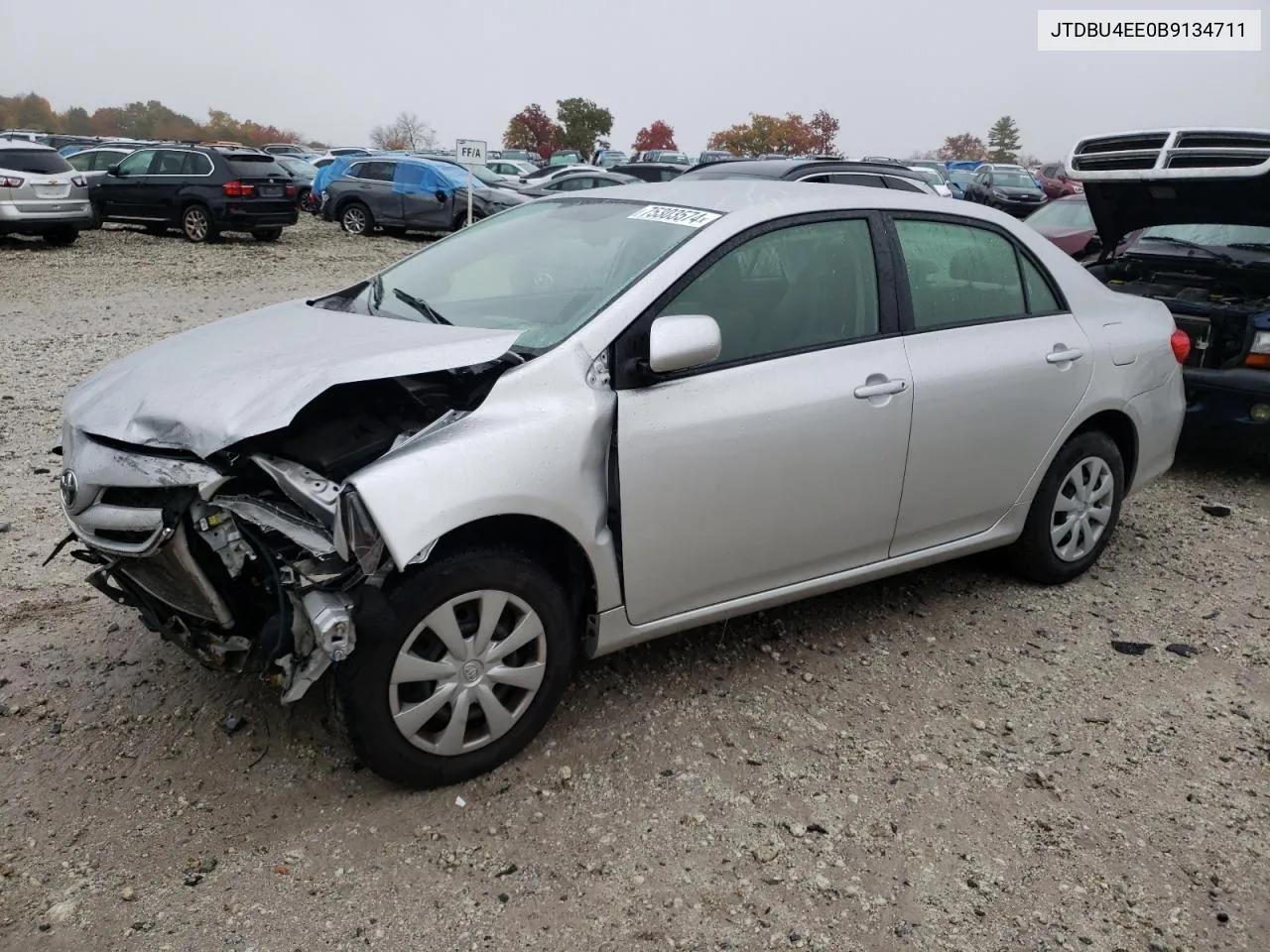 2011 Toyota Corolla Base VIN: JTDBU4EE0B9134711 Lot: 75303574