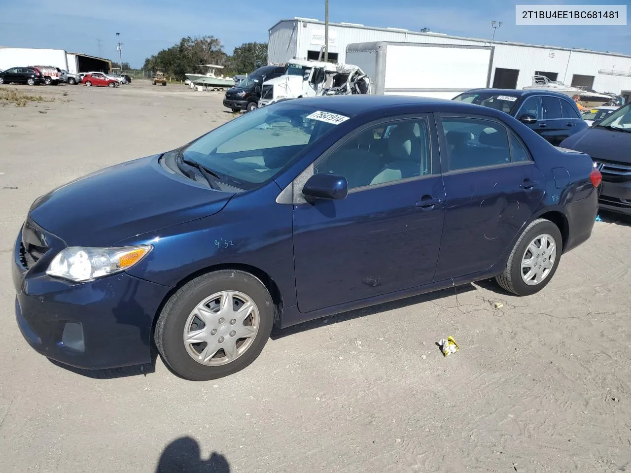 2011 Toyota Corolla Base VIN: 2T1BU4EE1BC681481 Lot: 75541914