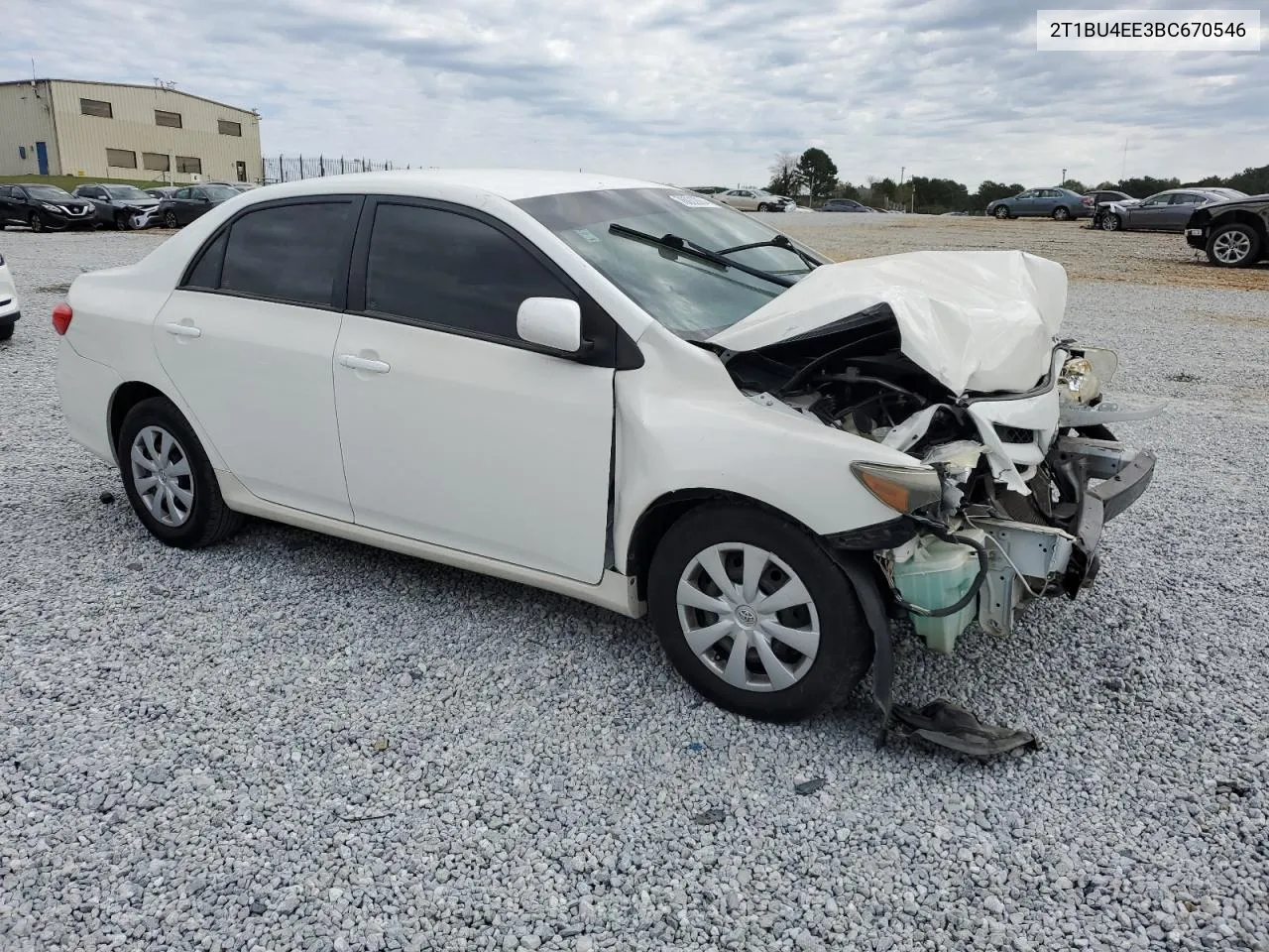 2011 Toyota Corolla Base VIN: 2T1BU4EE3BC670546 Lot: 76022884