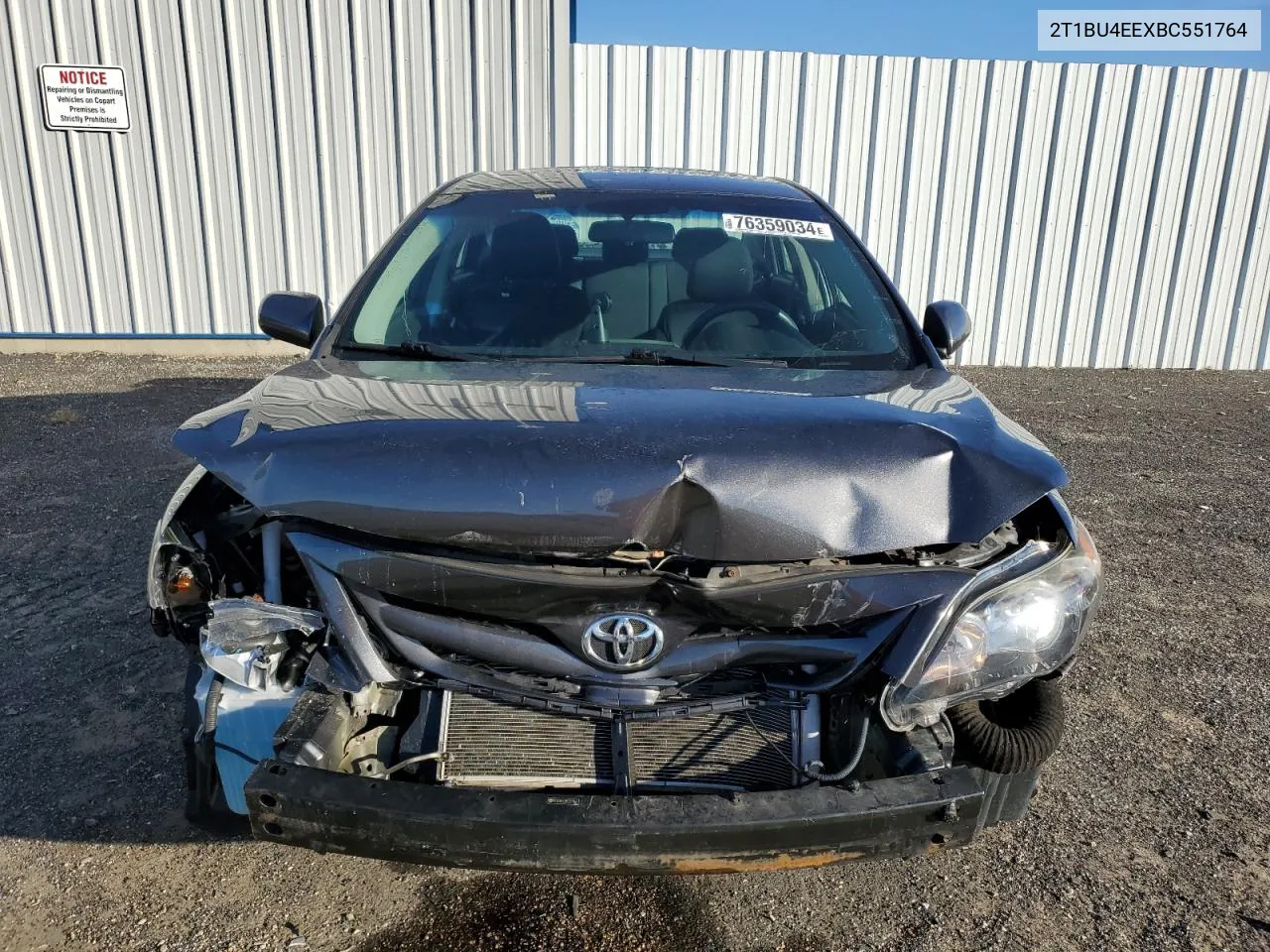 2T1BU4EEXBC551764 2011 Toyota Corolla Base