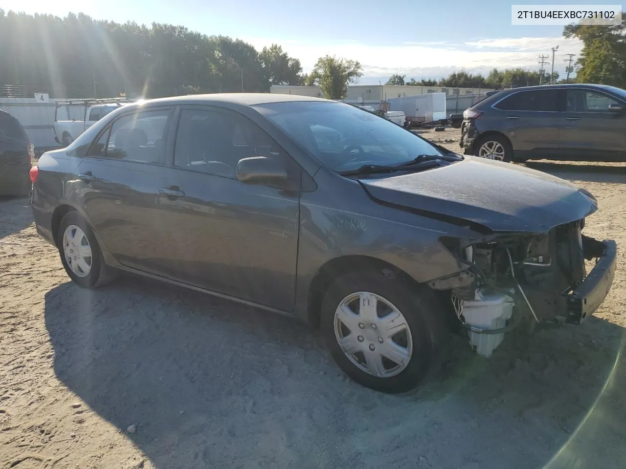 2011 Toyota Corolla Base VIN: 2T1BU4EEXBC731102 Lot: 76437804