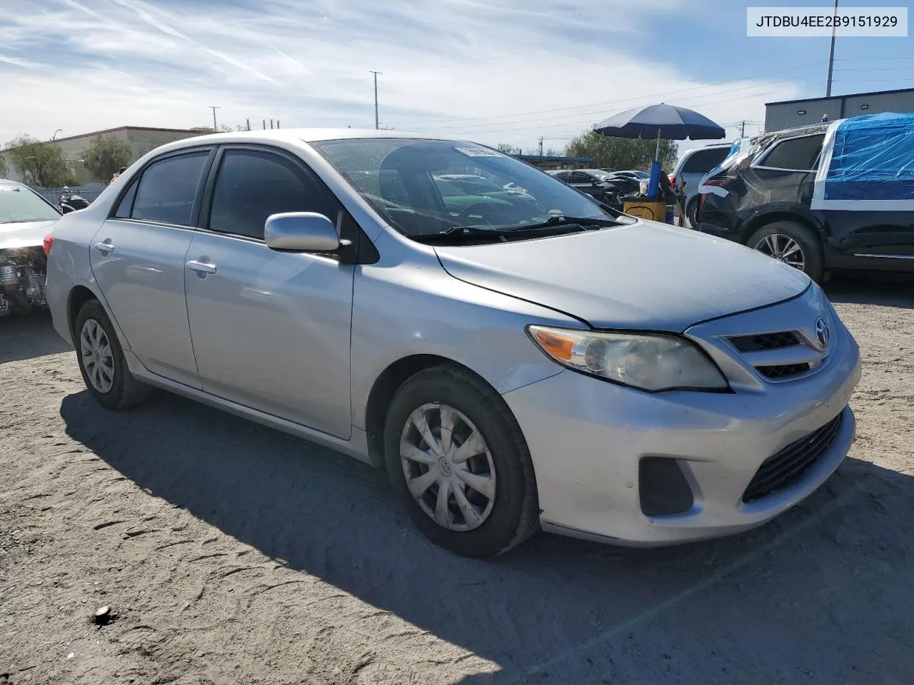 2011 Toyota Corolla Base VIN: JTDBU4EE2B9151929 Lot: 76629954