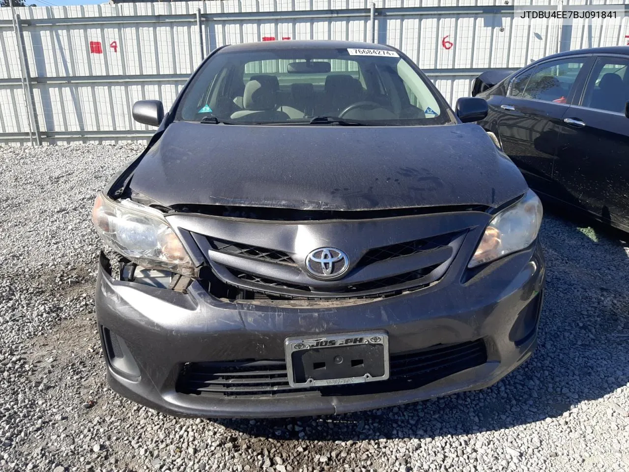 2011 Toyota Corolla Base VIN: JTDBU4EE7BJ091841 Lot: 76684274