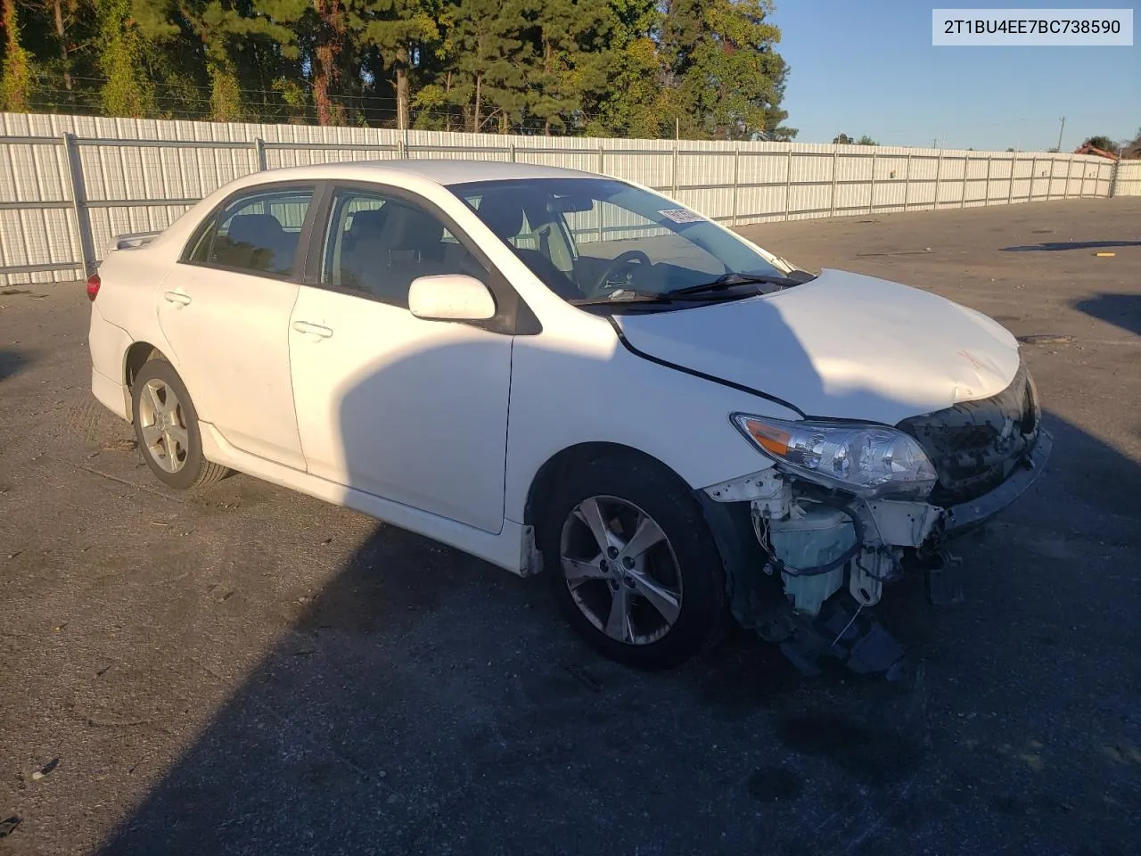 2011 Toyota Corolla Base VIN: 2T1BU4EE7BC738590 Lot: 76913574