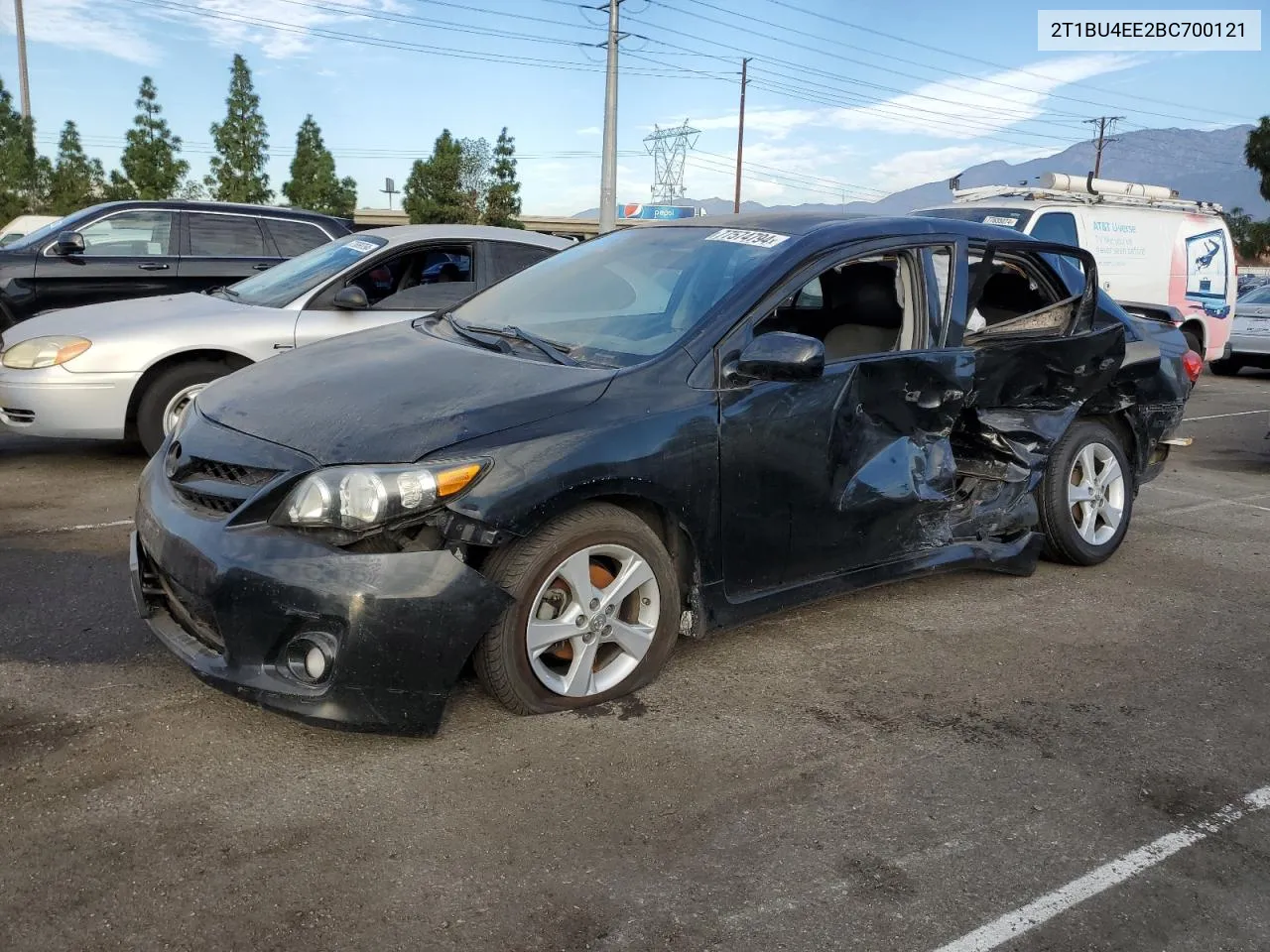 2011 Toyota Corolla Base VIN: 2T1BU4EE2BC700121 Lot: 77574794