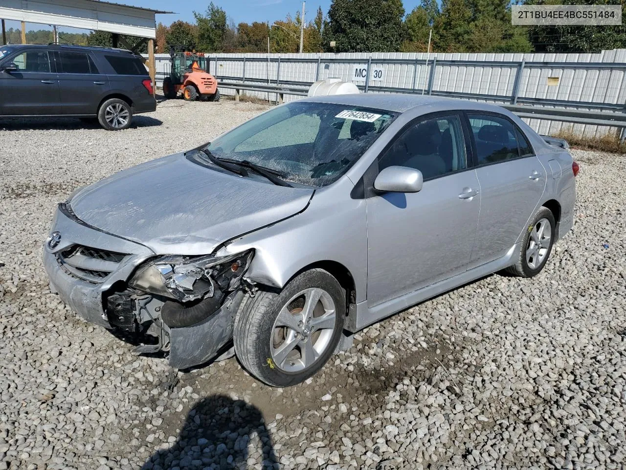 2011 Toyota Corolla Base VIN: 2T1BU4EE4BC551484 Lot: 77642854