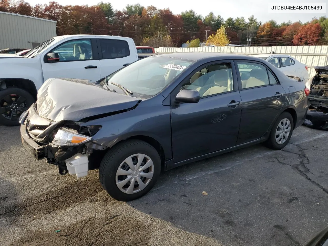 2011 Toyota Corolla Base VIN: JTDBU4EE4BJ106439 Lot: 77708464