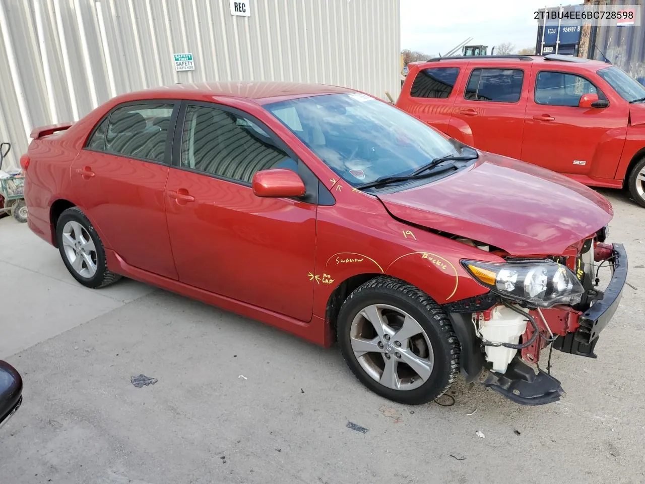 2011 Toyota Corolla Base VIN: 2T1BU4EE6BC728598 Lot: 77796654