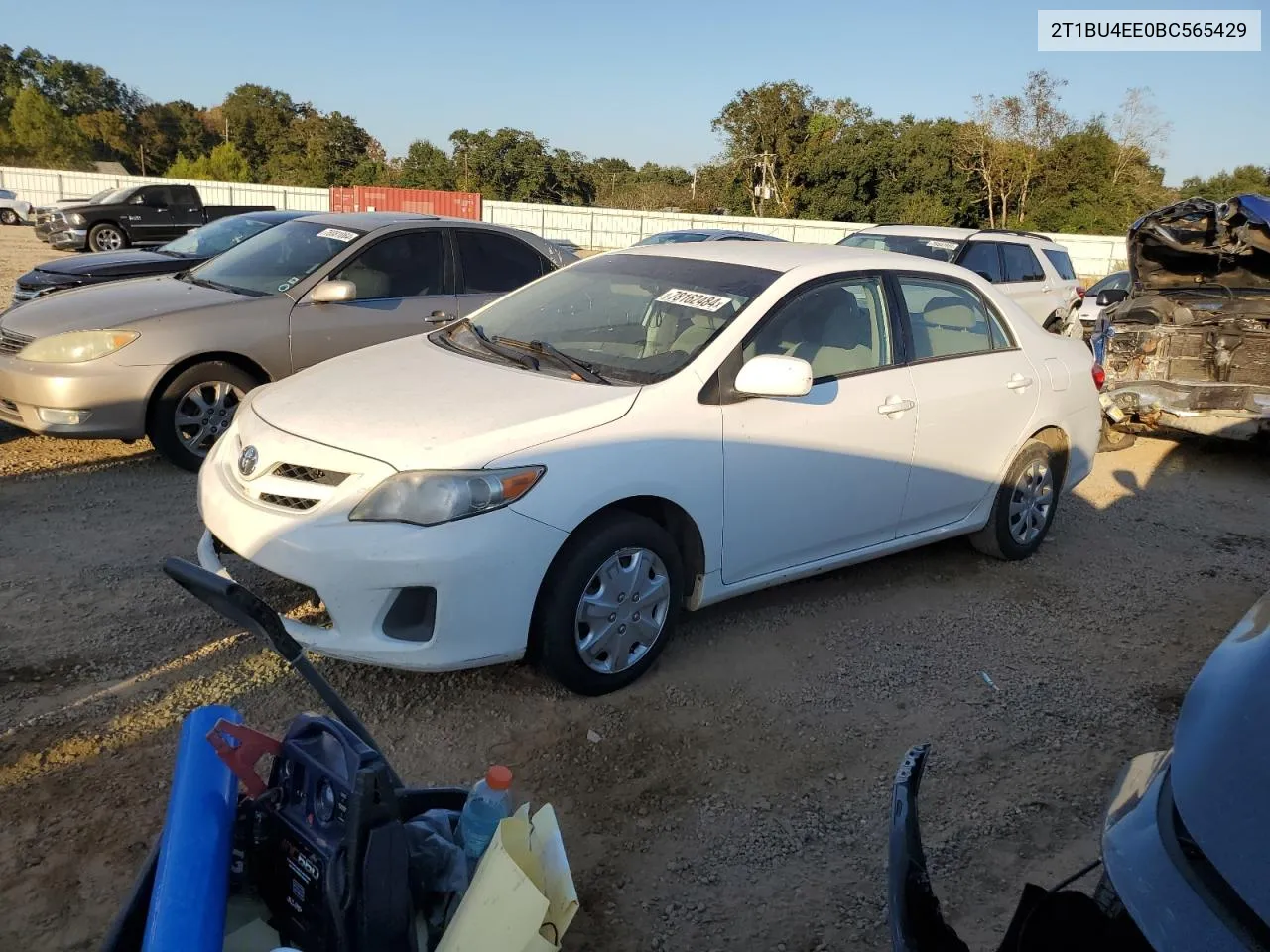 2011 Toyota Corolla Base VIN: 2T1BU4EE0BC565429 Lot: 78162484