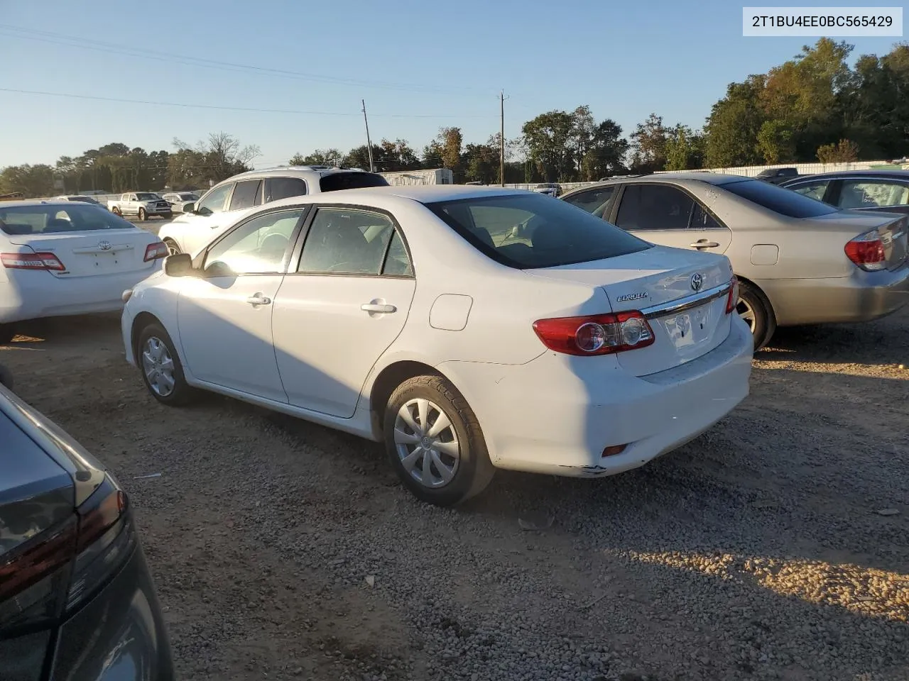 2011 Toyota Corolla Base VIN: 2T1BU4EE0BC565429 Lot: 78162484