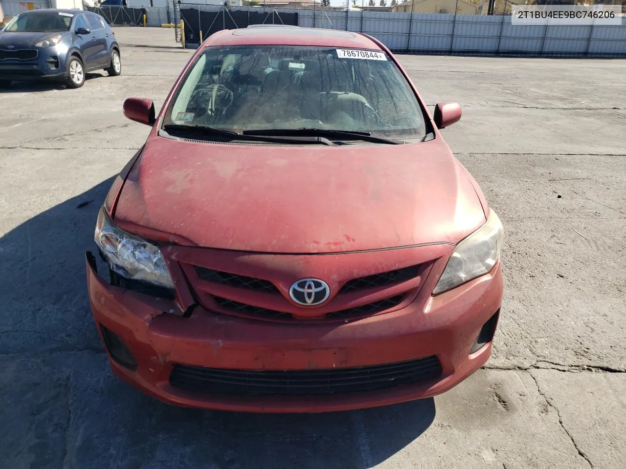 2011 Toyota Corolla Base VIN: 2T1BU4EE9BC746206 Lot: 78670844