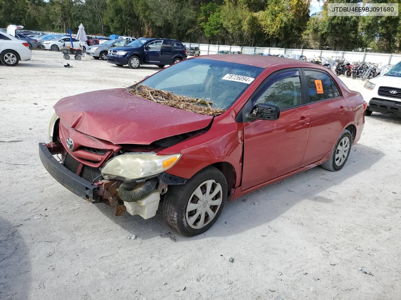 2011 Toyota Corolla Base VIN: JTDBU4EE9BJ091680 Lot: 78726094