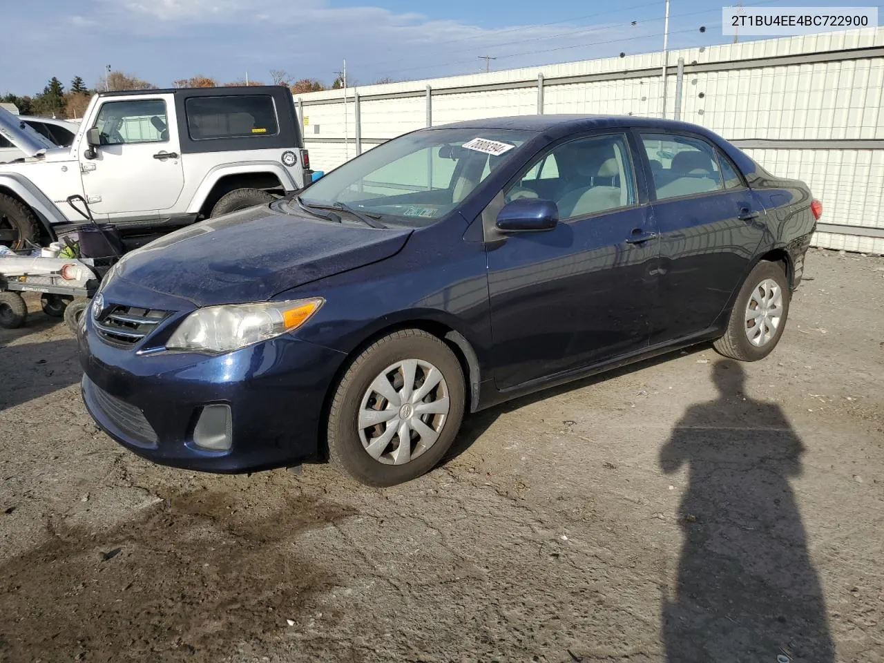 2011 Toyota Corolla Base VIN: 2T1BU4EE4BC722900 Lot: 78808394