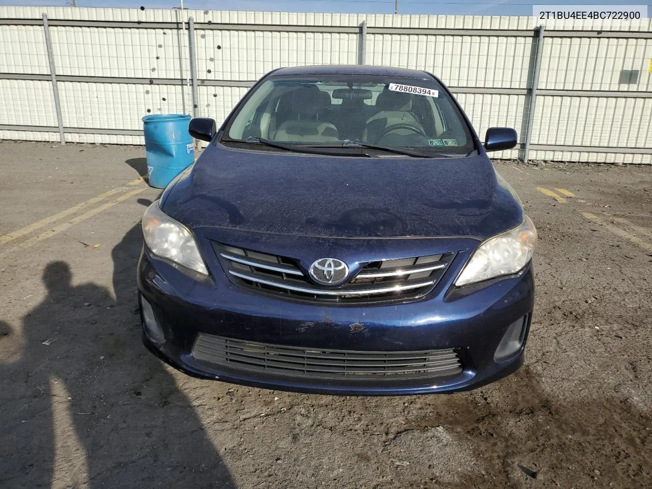 2011 Toyota Corolla Base VIN: 2T1BU4EE4BC722900 Lot: 78808394