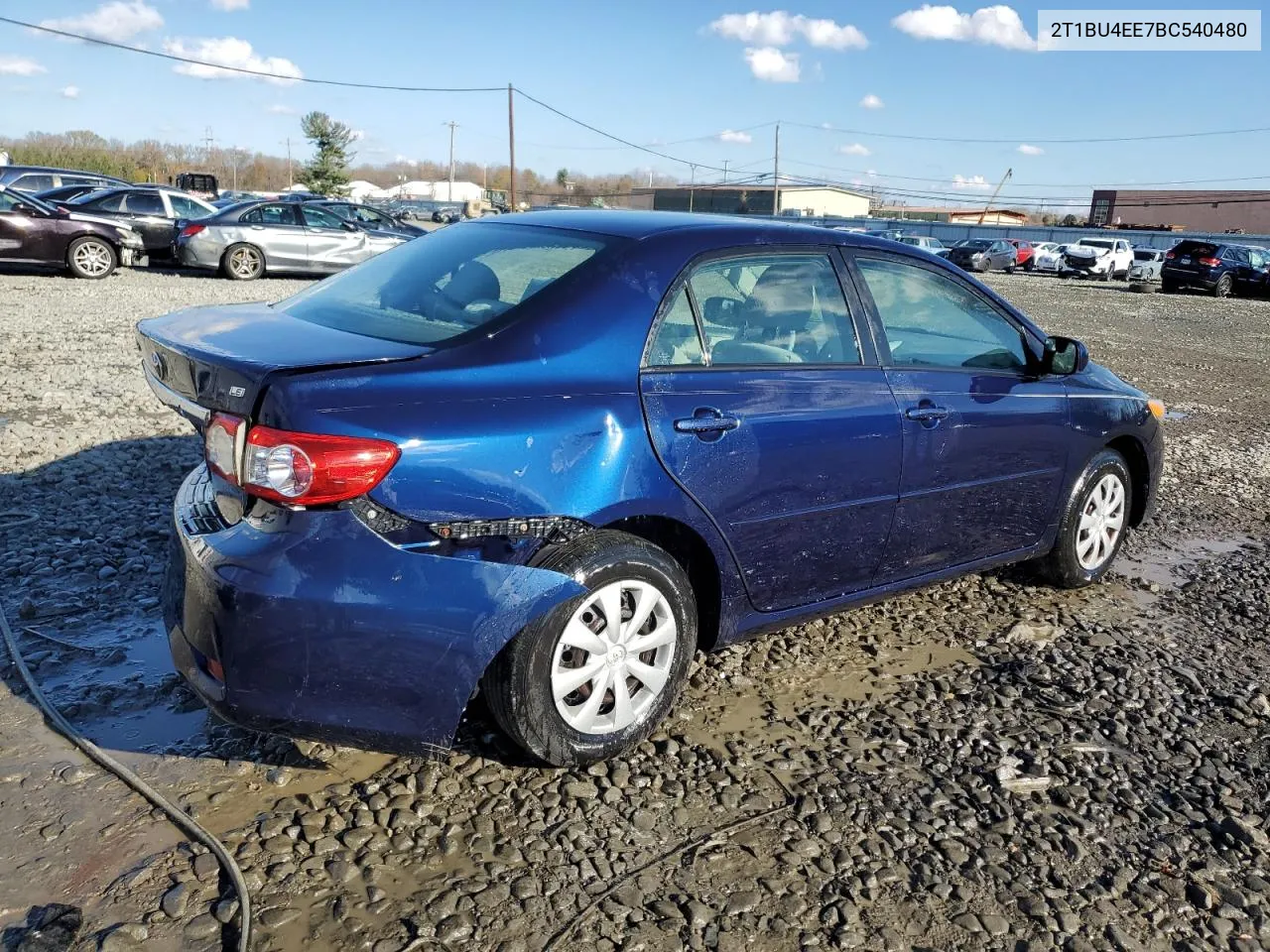 2011 Toyota Corolla Base VIN: 2T1BU4EE7BC540480 Lot: 79637264