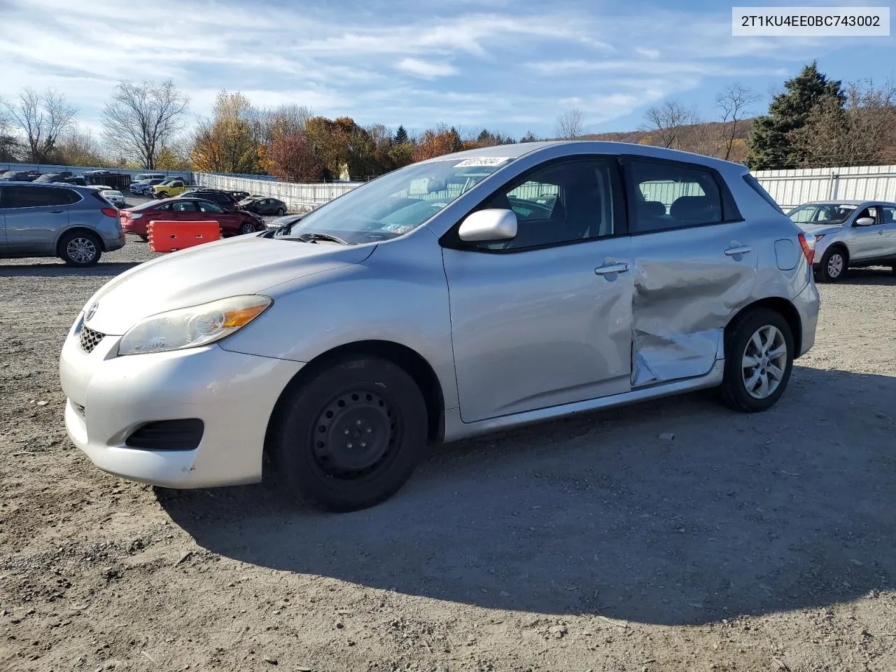 2011 Toyota Corolla Matrix VIN: 2T1KU4EE0BC743002 Lot: 80019934