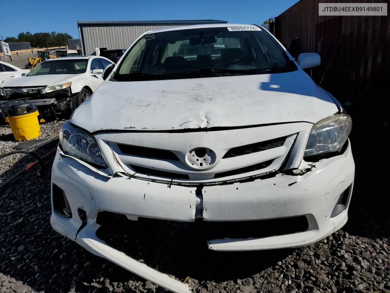 2011 Toyota Corolla Base VIN: JTDBU4EEXB9149801 Lot: 80094774