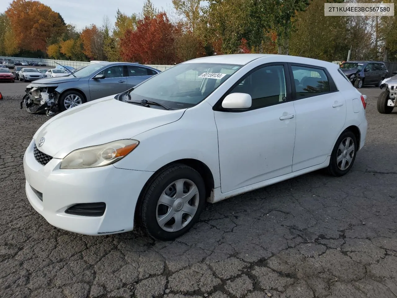 2011 Toyota Corolla Matrix VIN: 2T1KU4EE3BC567580 Lot: 80159134