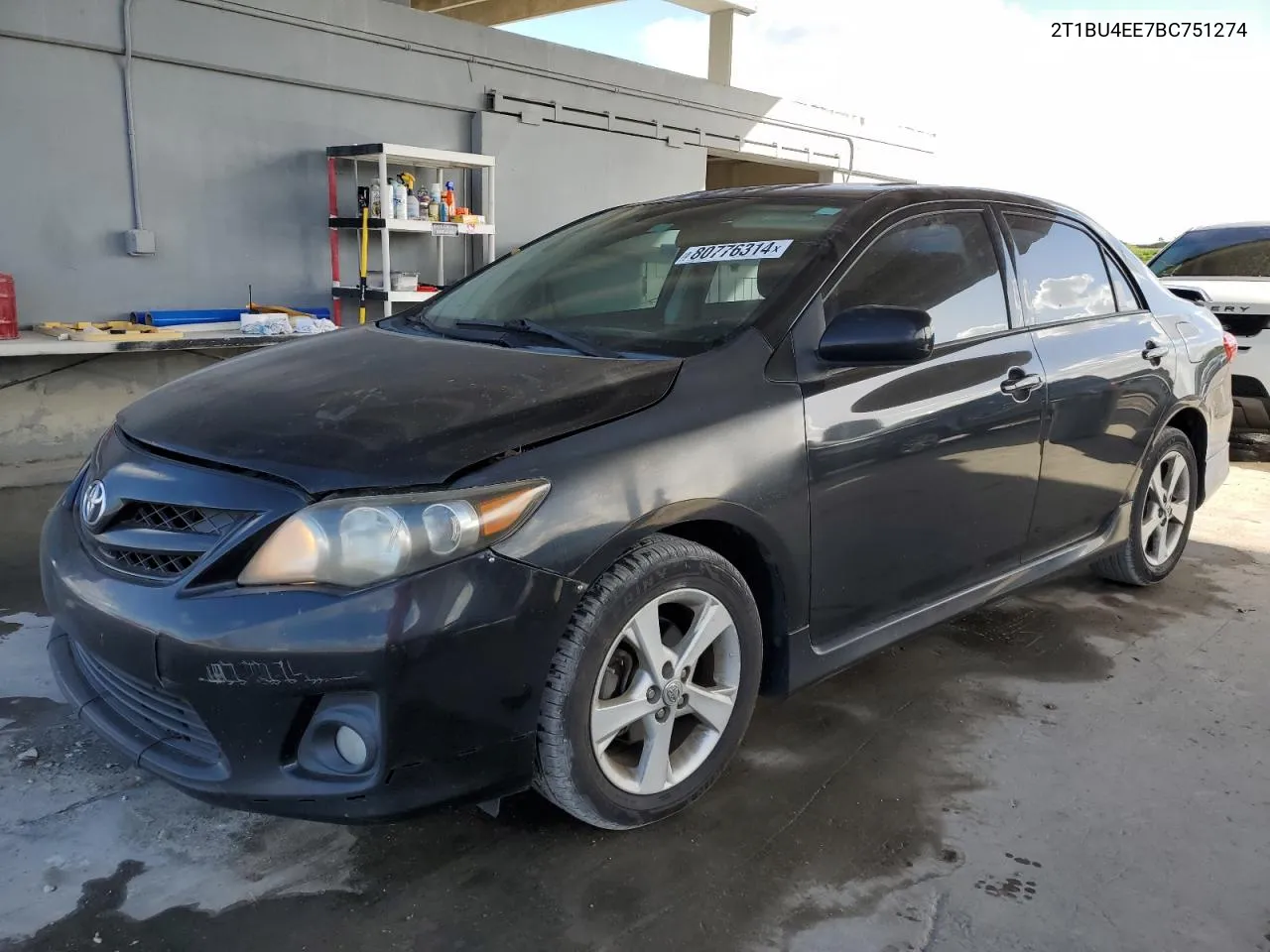 2011 Toyota Corolla Base VIN: 2T1BU4EE7BC751274 Lot: 80776314