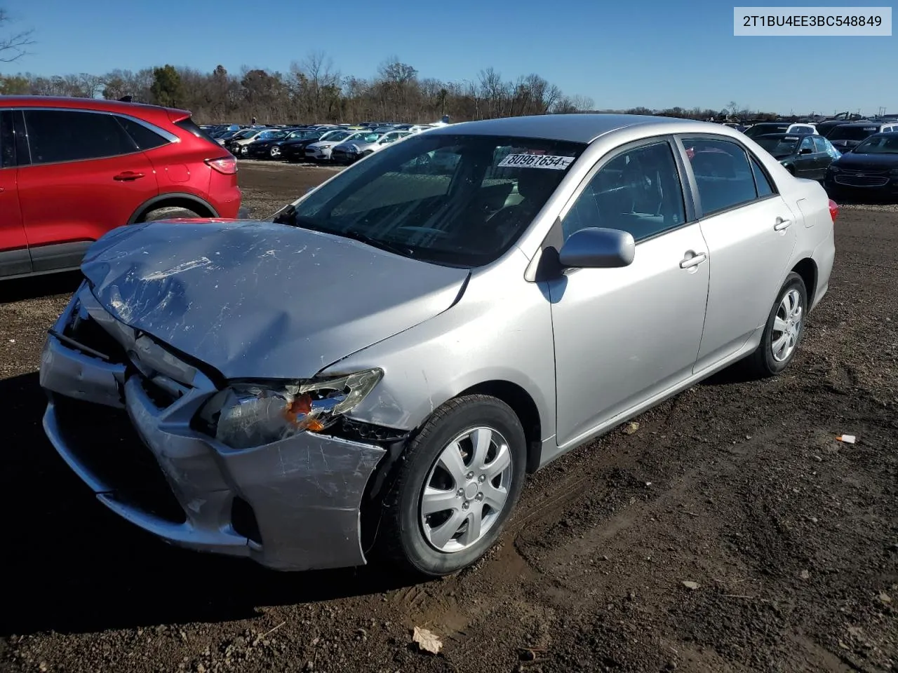 2011 Toyota Corolla Base VIN: 2T1BU4EE3BC548849 Lot: 80961654