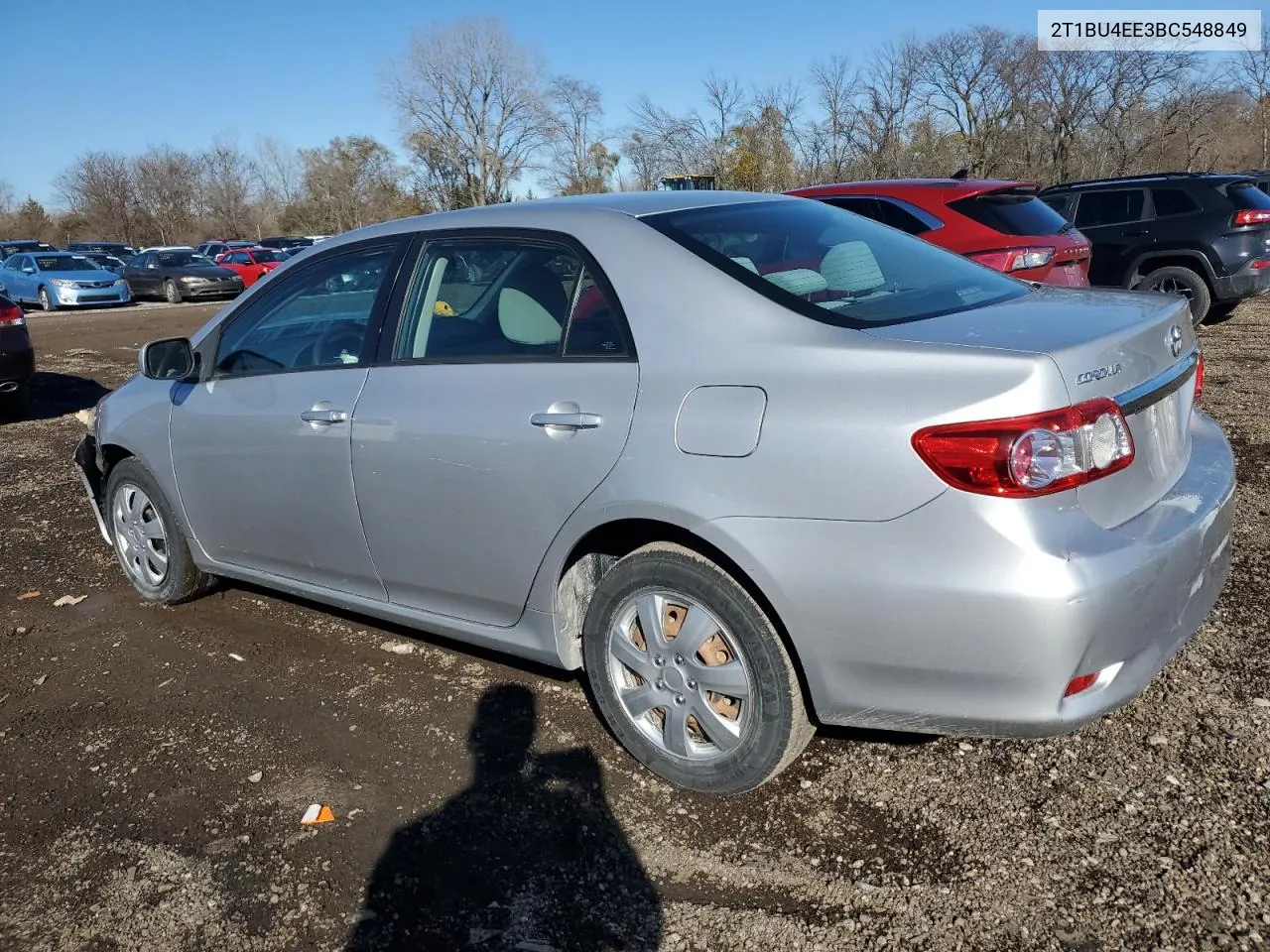 2011 Toyota Corolla Base VIN: 2T1BU4EE3BC548849 Lot: 80961654