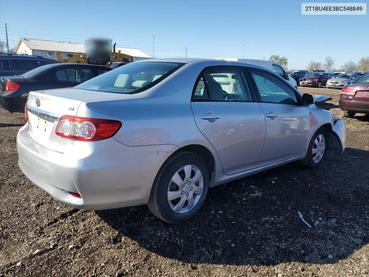 2011 Toyota Corolla Base VIN: 2T1BU4EE3BC548849 Lot: 80961654