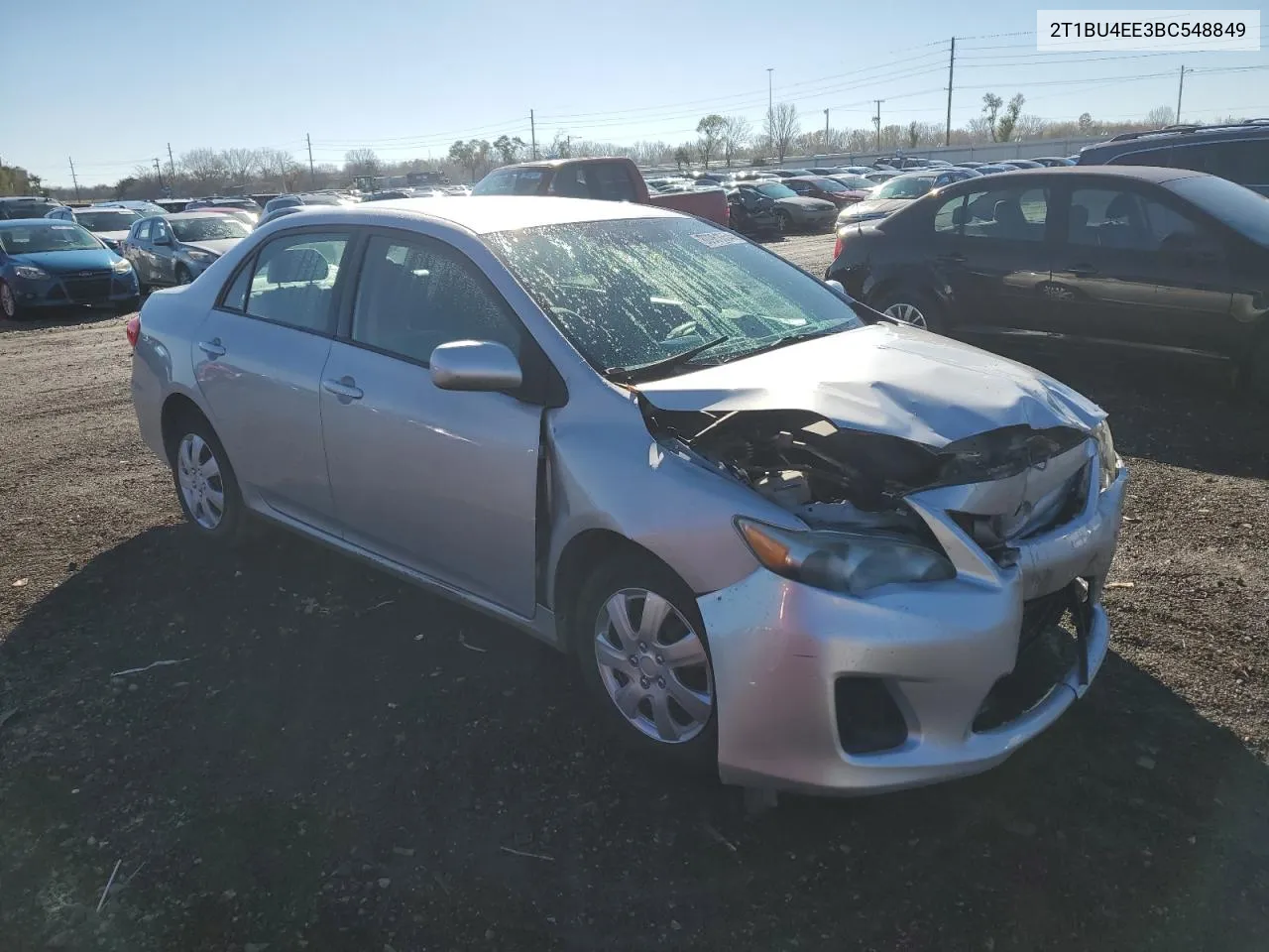 2011 Toyota Corolla Base VIN: 2T1BU4EE3BC548849 Lot: 80961654