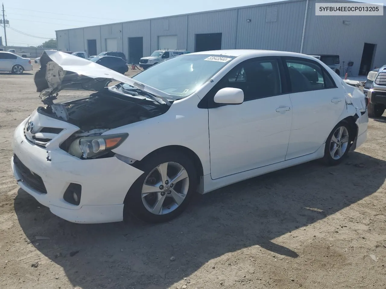 2012 Toyota Corolla Base VIN: 5YFBU4EE0CP013205 Lot: 53643544