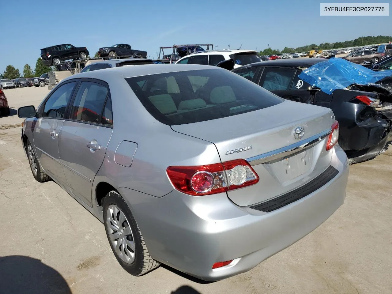 2012 Toyota Corolla Base VIN: 5YFBU4EE3CP027776 Lot: 58869654